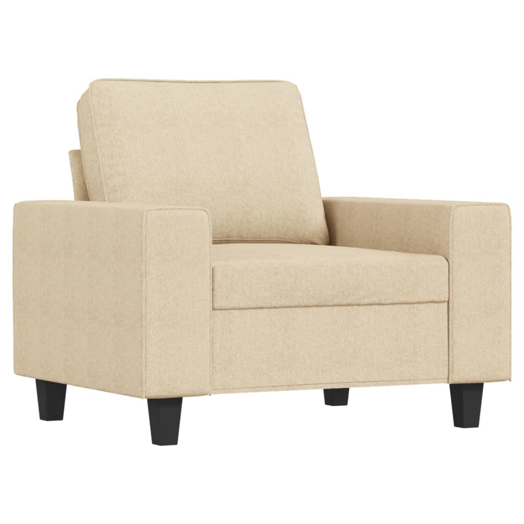 4-dijelni set sofa krem od tkanine