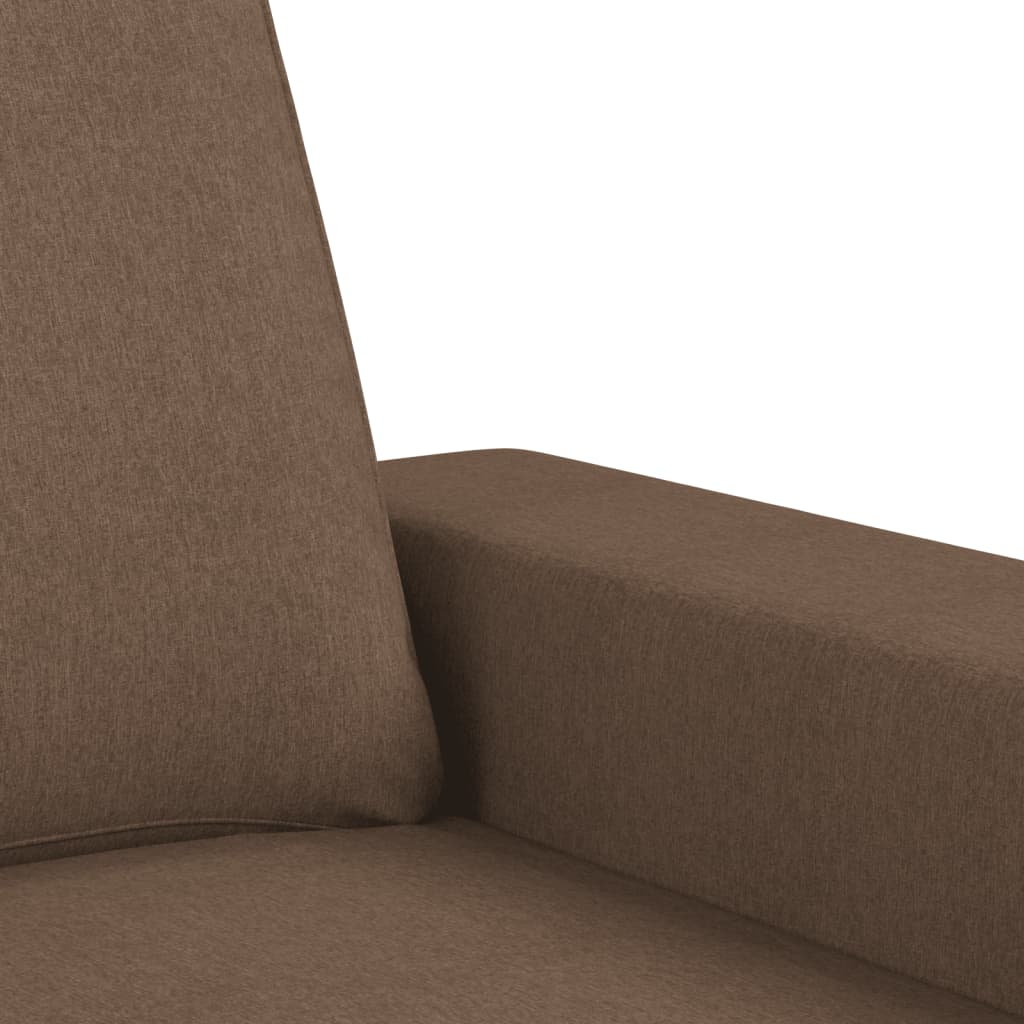 4-dijelna sofa garnitura smeđa tkanina