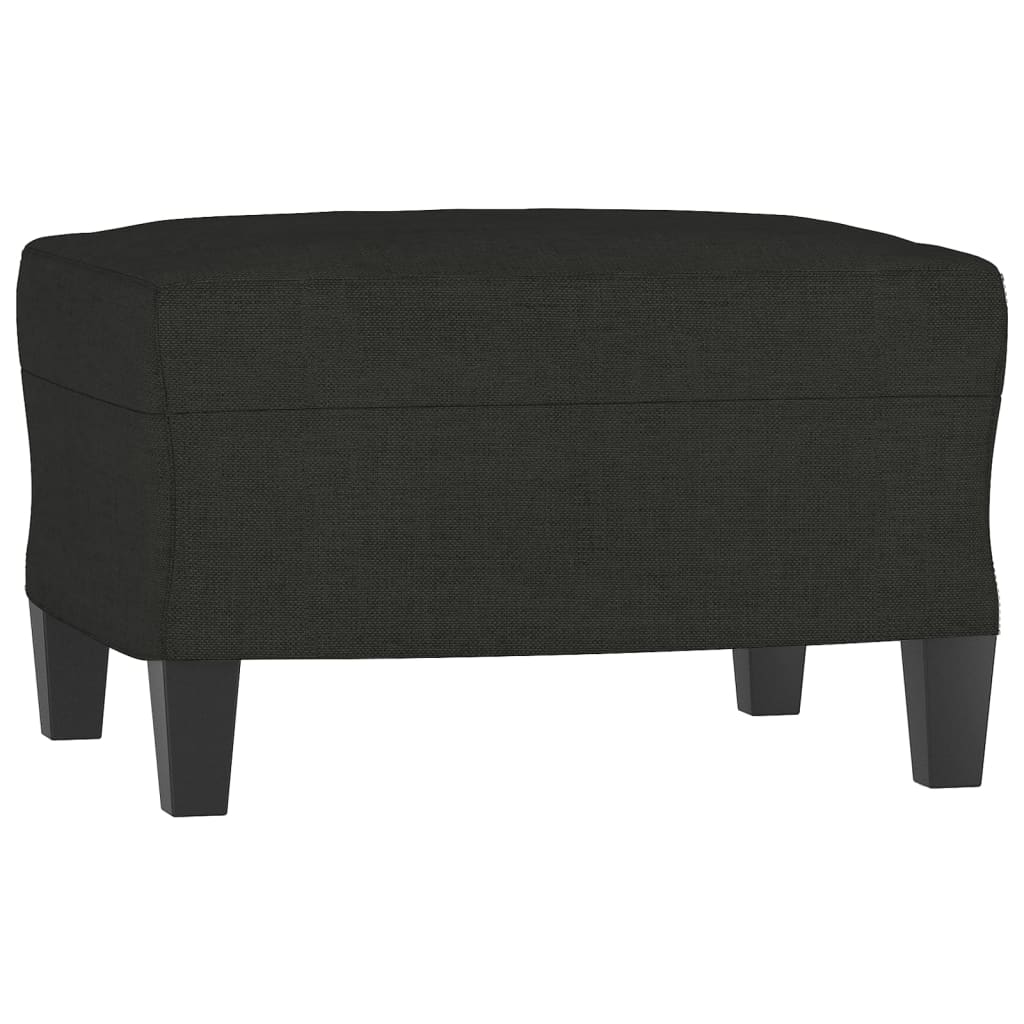 4-dijelni set sofa crni od tkanine