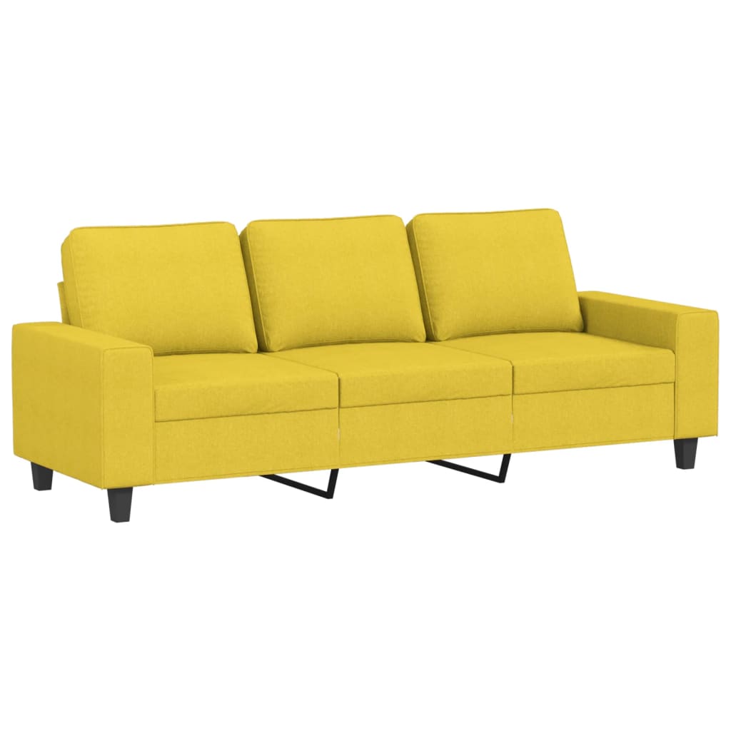 4-dijelni set sofa svjetložuti od tkanine
