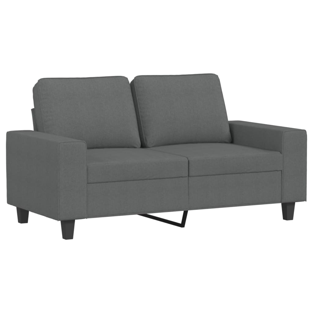 2-dijelni set sofa tamnosivi od tkanine