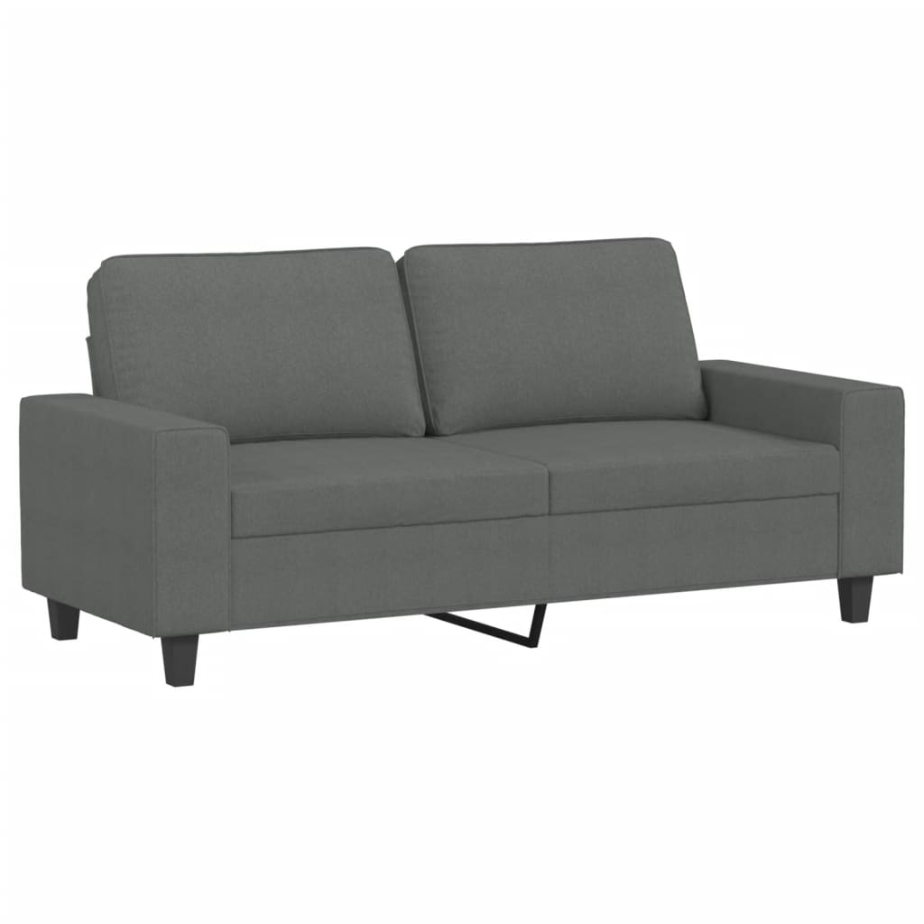 2-dijelni set sofa tamnosivi od tkanine