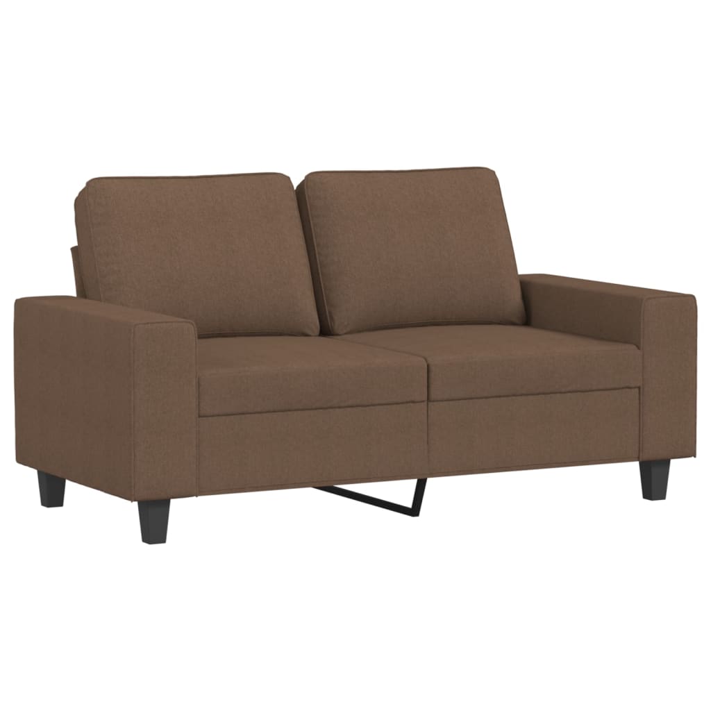 2-dijelni set sofa smeđi od tkanine