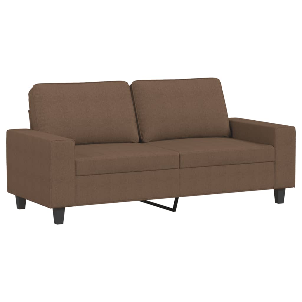 2-dijelni set sofa smeđi od tkanine