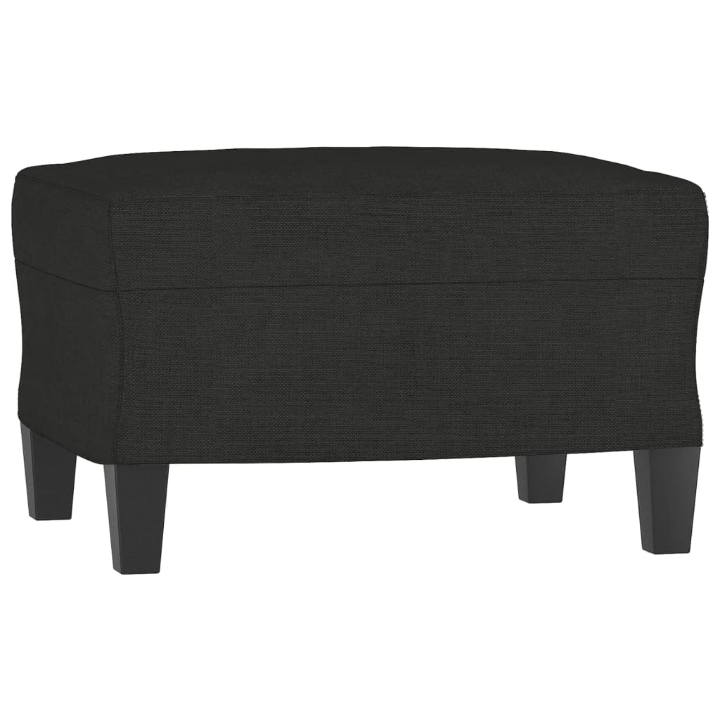 3-dijelni set sofa crni od tkanine