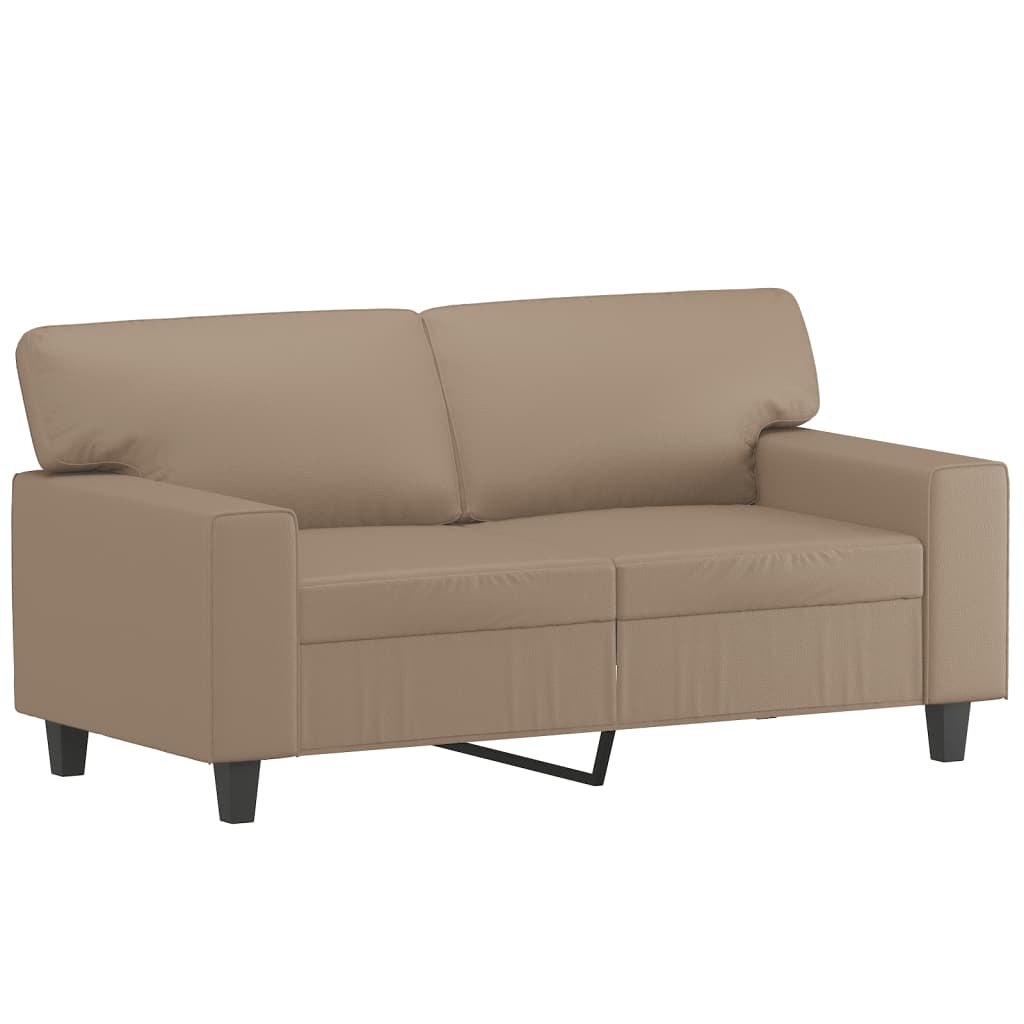 2-dijelni set sofa boja cappuccina od umjetne kože