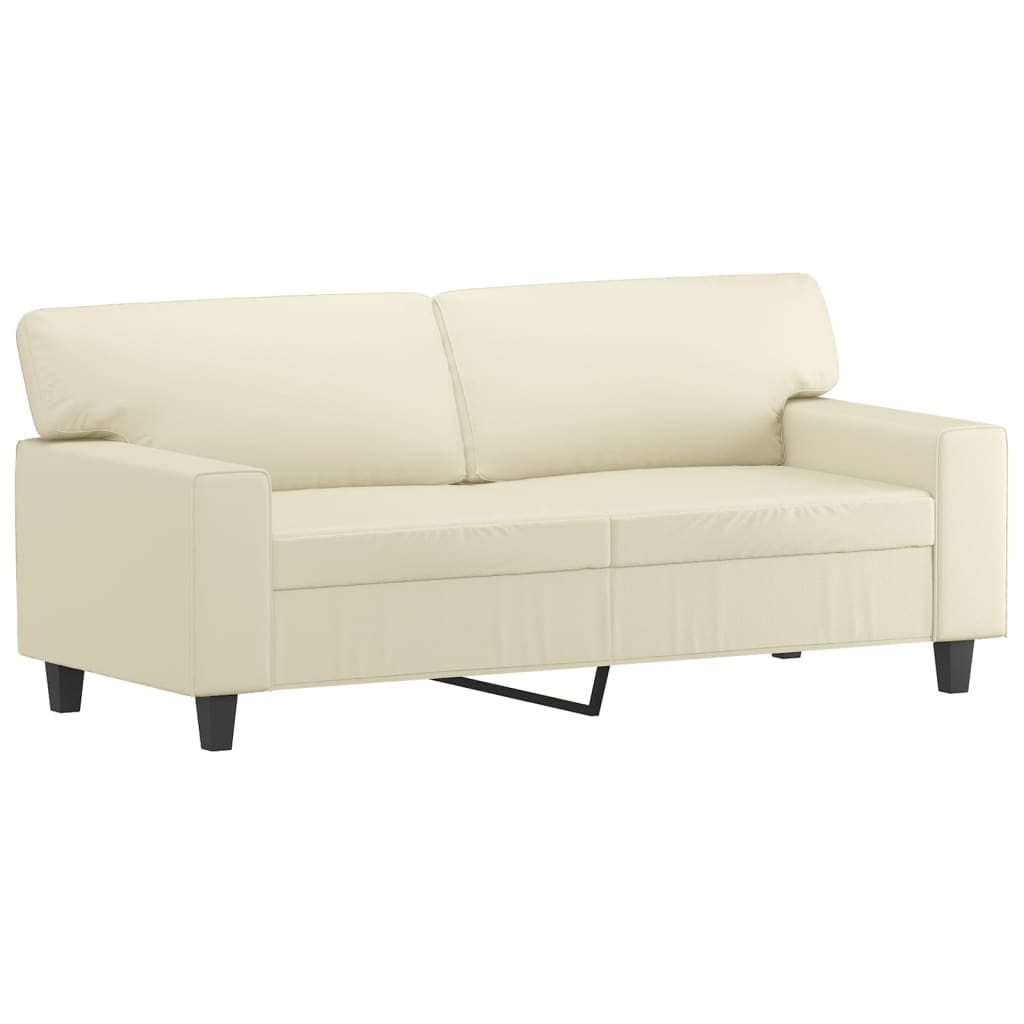3-dijelni set sofa krem od umjetne kože