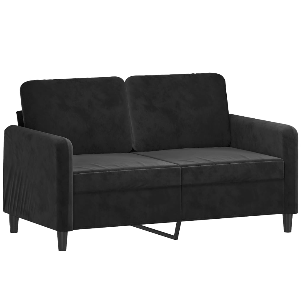 3-dijelni set sofa crni baršunasti