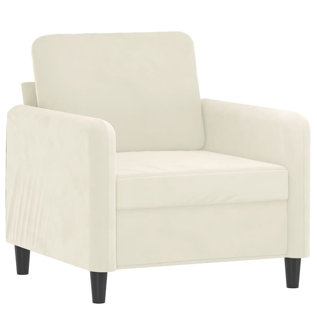 3-dijelni set sofa krem baršunasti