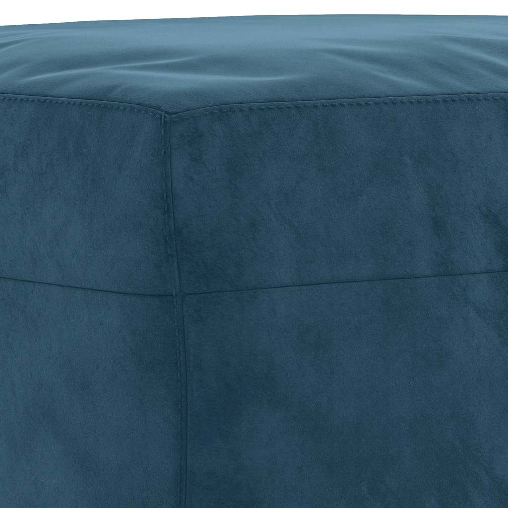 4-dijelna sofa garnitura plavi baršun