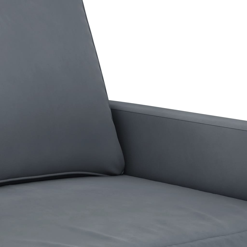 4-dijelni set sofa s jastucima tamnosivi baršunasti