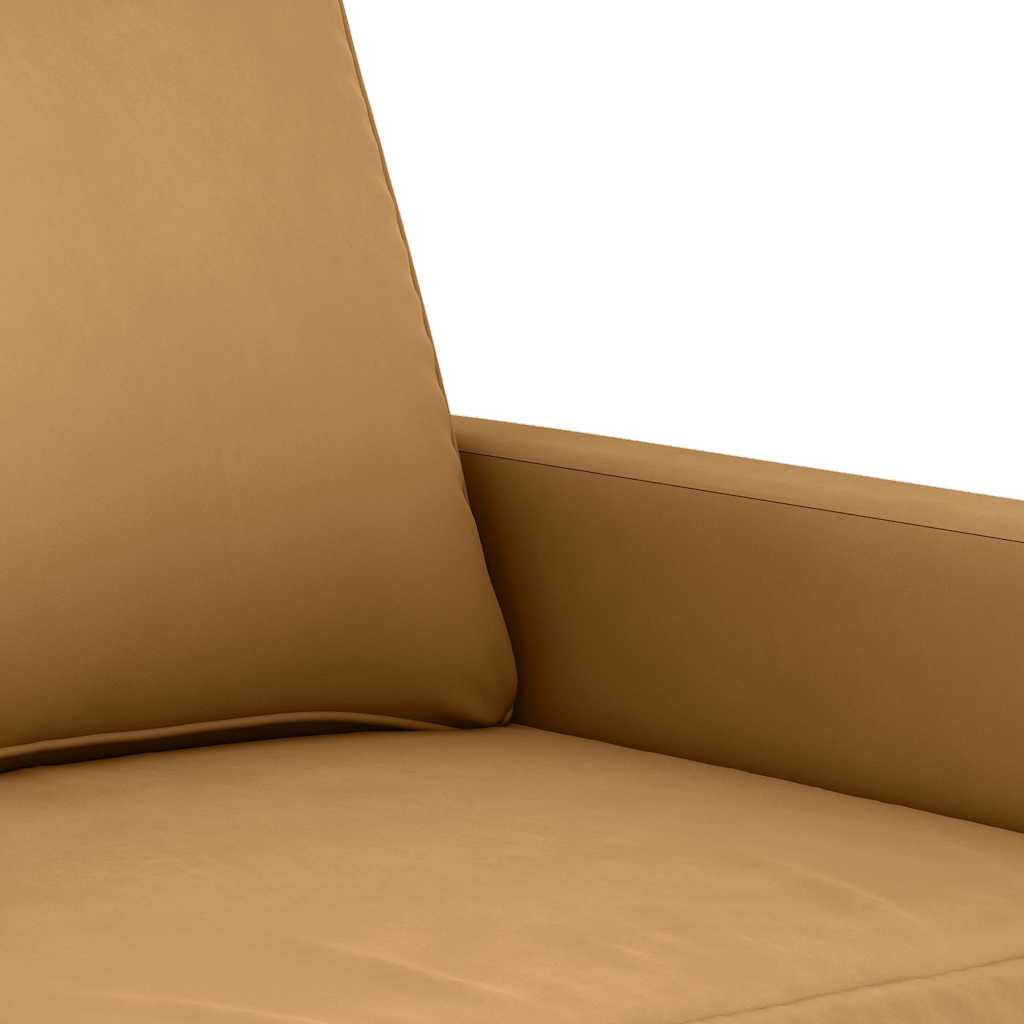 4-dijelni set sofa s jastucima smeđi baršunasti
