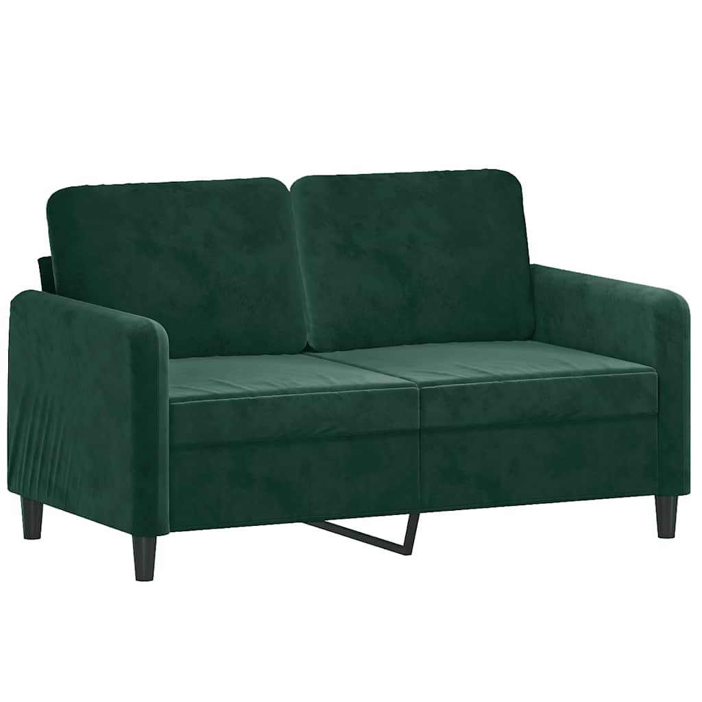 2-dijelni set sofa tamnozeleni baršunasti