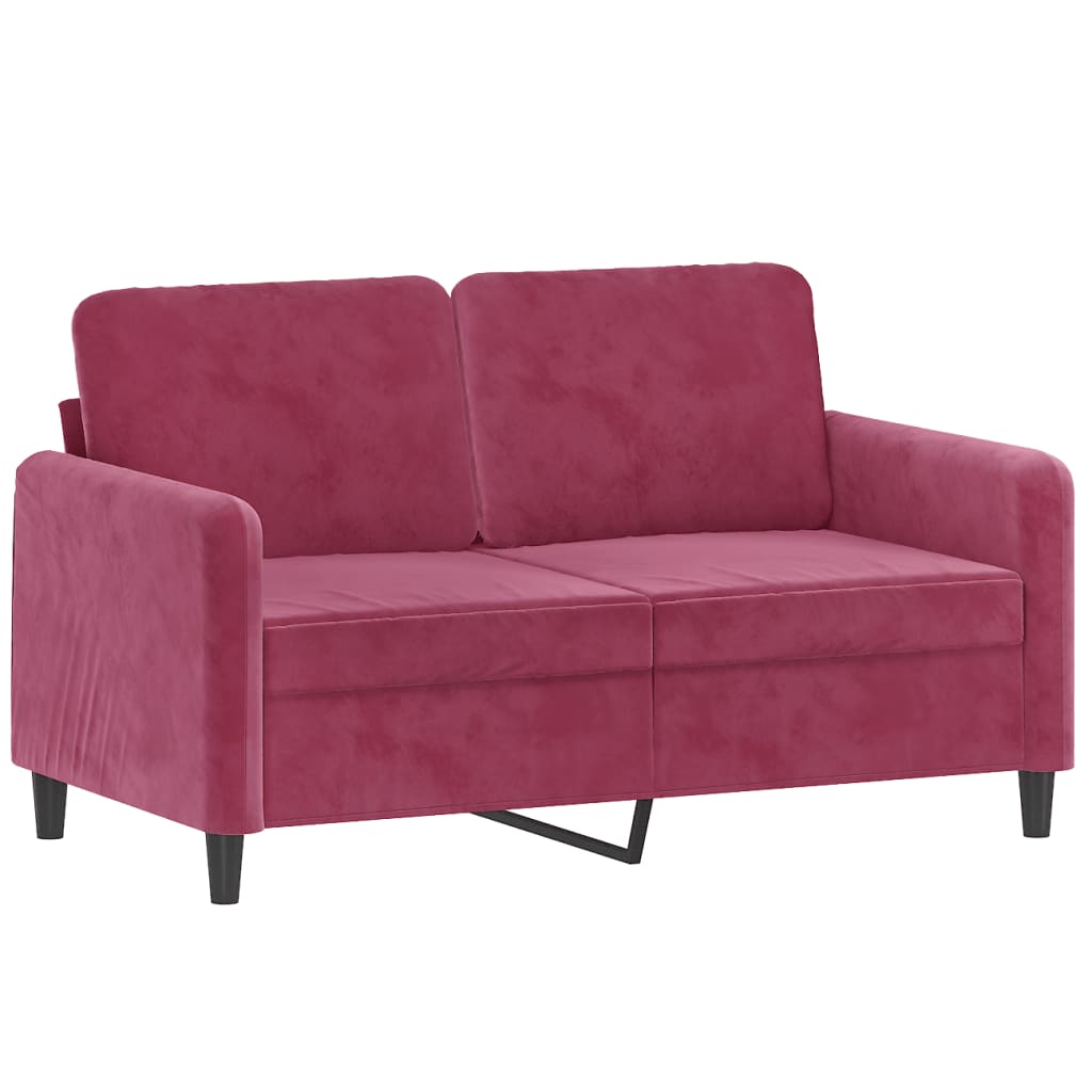 2-dijelni set sofa crvena boja vina baršunasti
