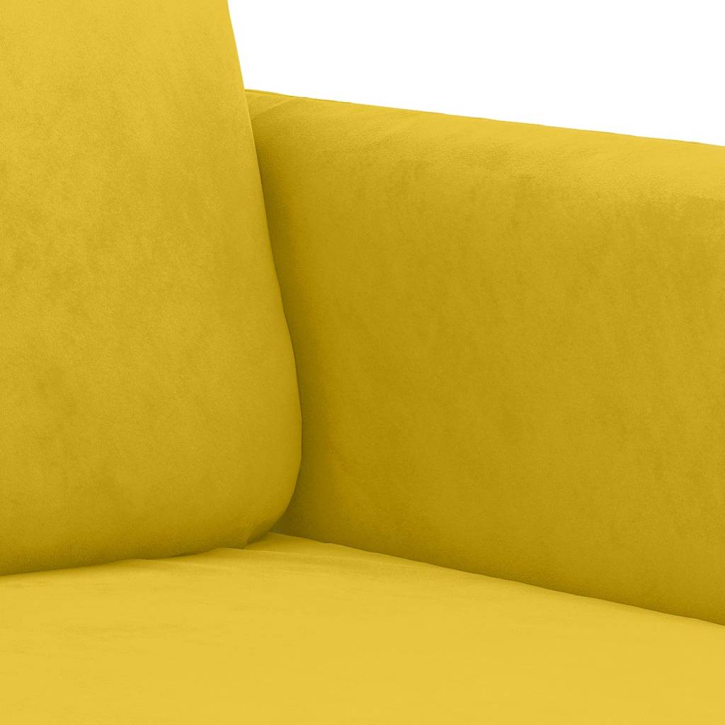 2-dijelni set sofa žuti baršunasti