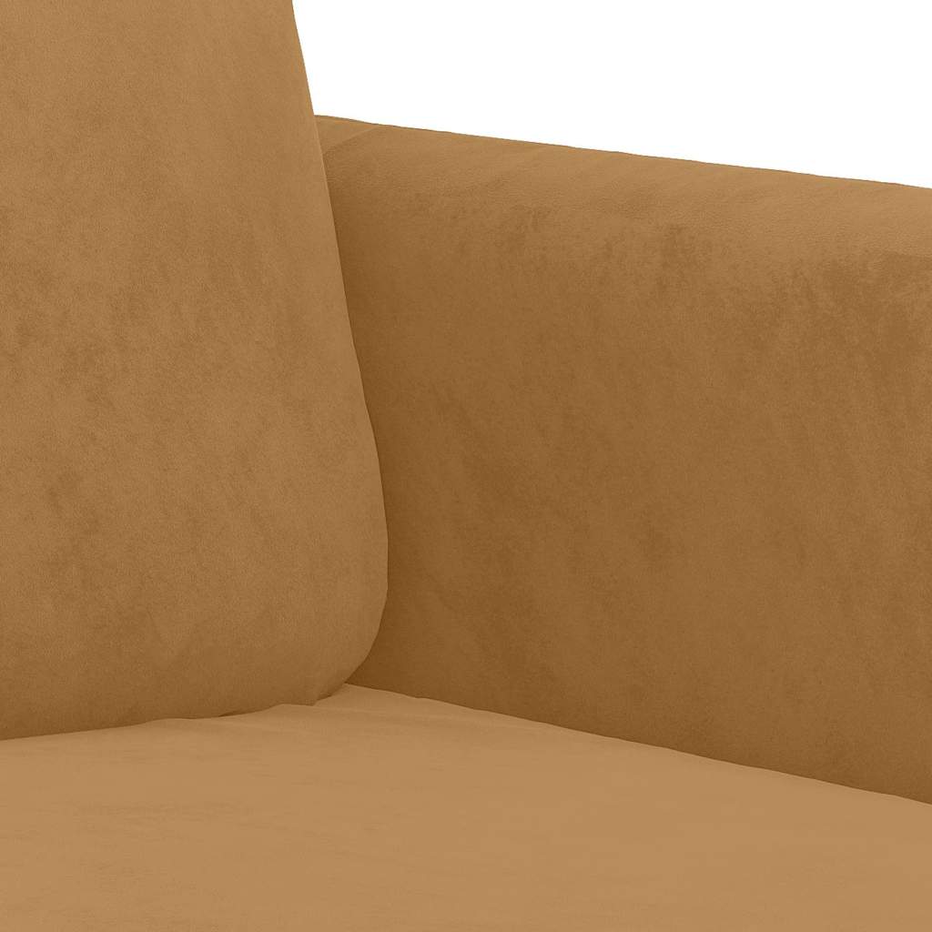 2-dijelni set sofa smeđi baršunasti