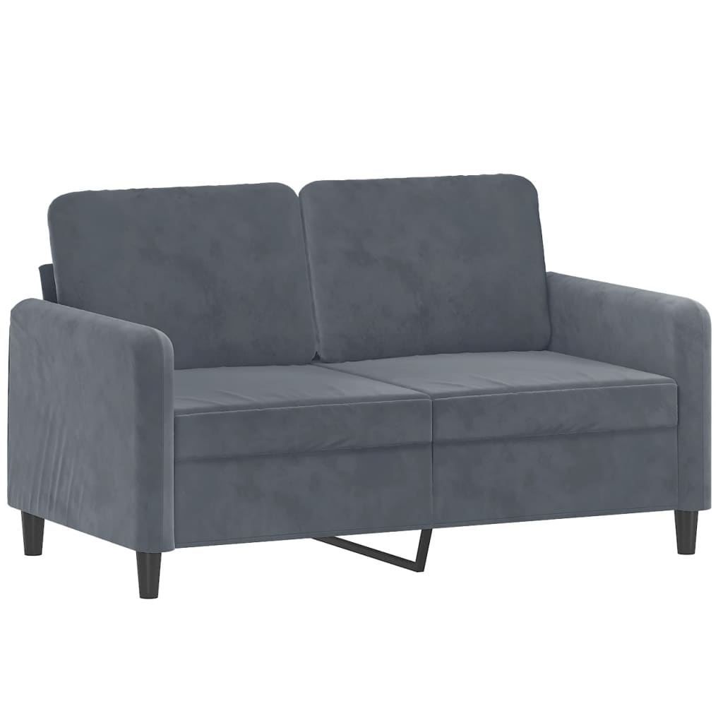 3-dijelni set sofa tamnosivi baršunasti