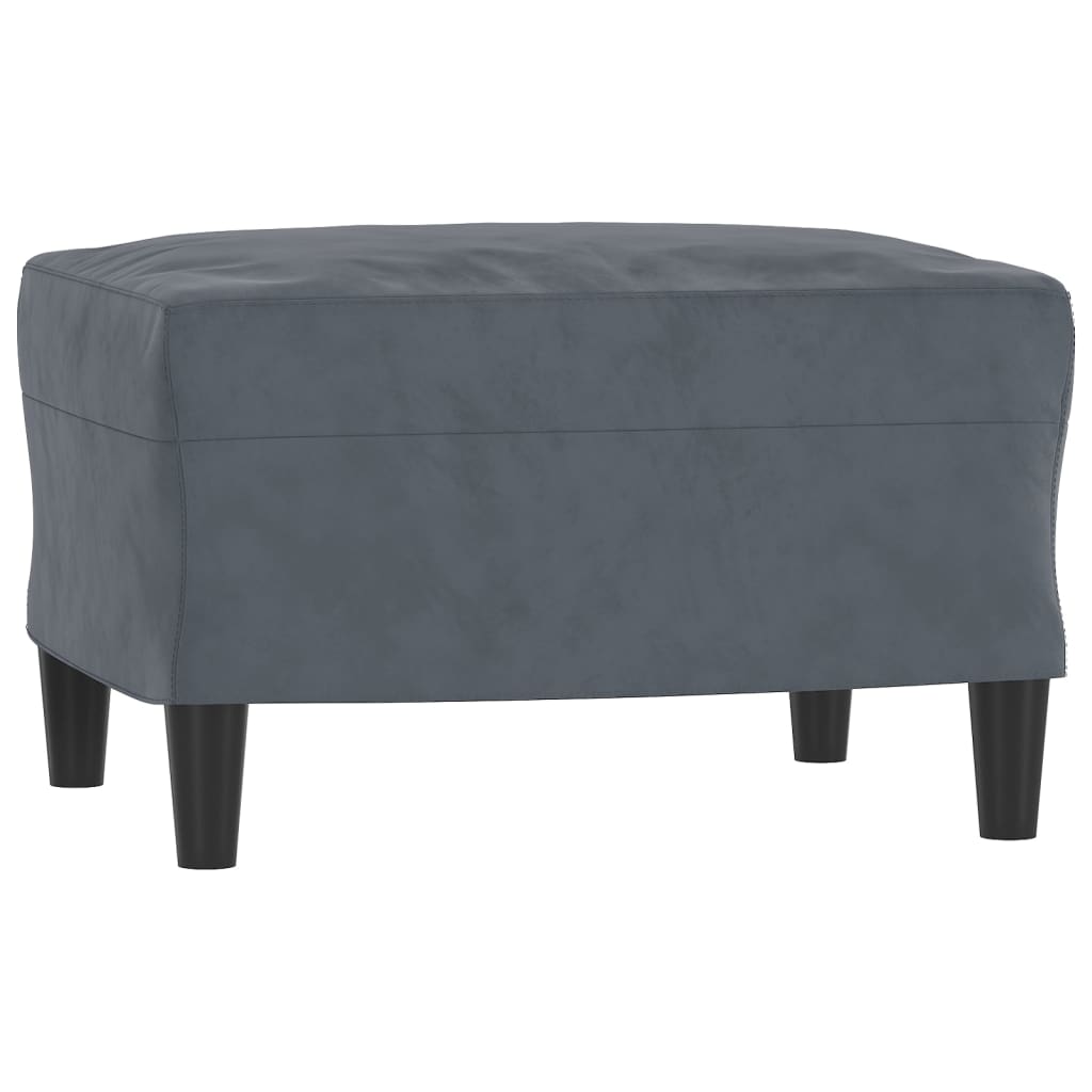 3-dijelni set sofa tamnosivi baršunasti