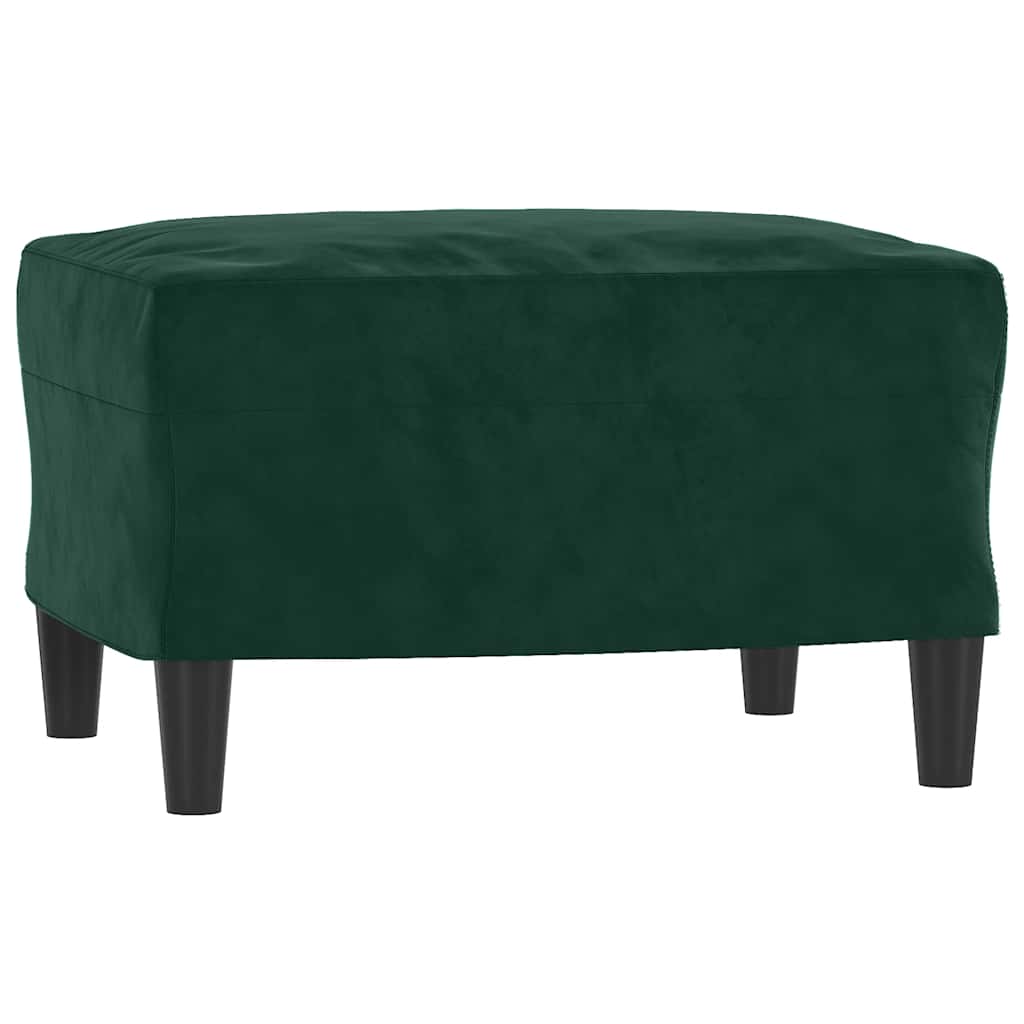 3-dijelni set sofa tamnozeleni baršunasti