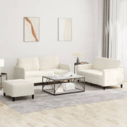 3-dijelni set sofa krem baršunasti
