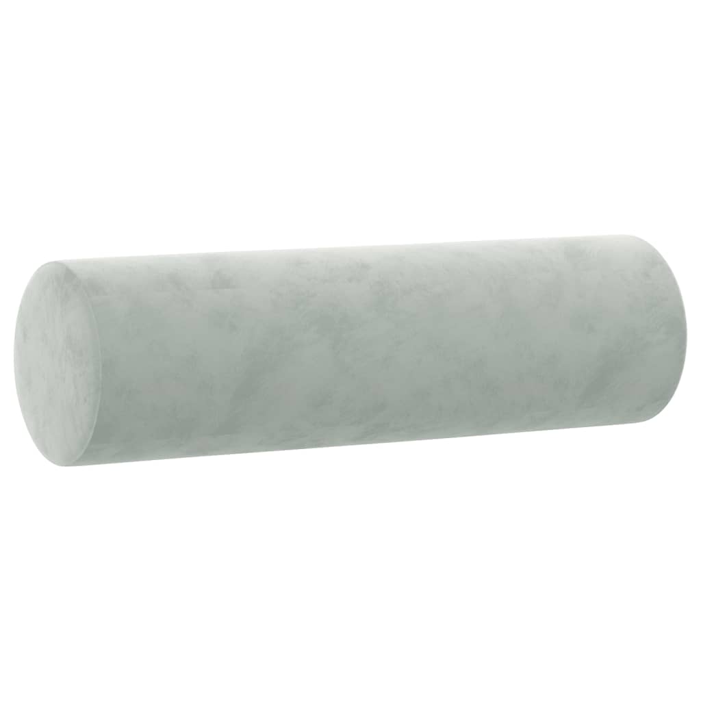 2-dijelni set sofa s jastucima svjetlosivi baršunasti