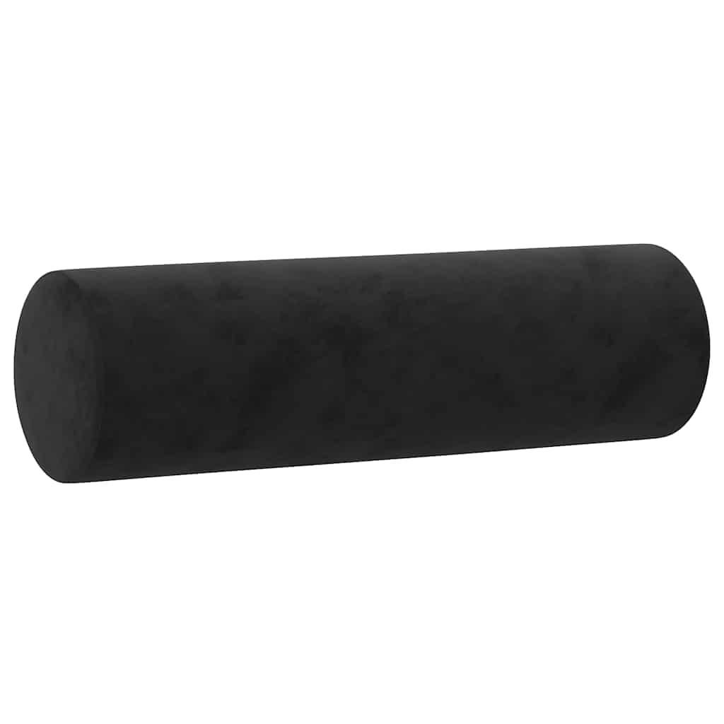 2-dijelni set sofa s jastucima crni baršunasti