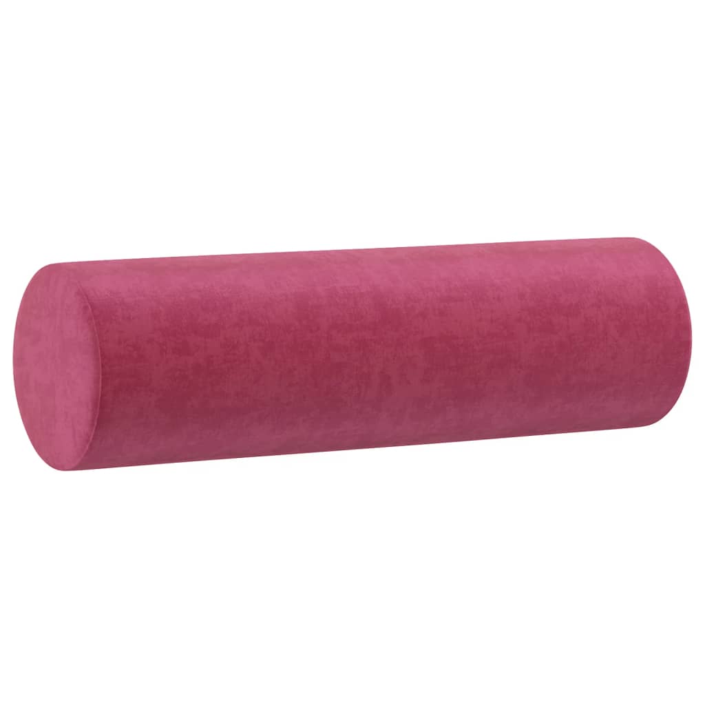 3-dijelni set sofa s jastucima crvena boja vina baršunasti