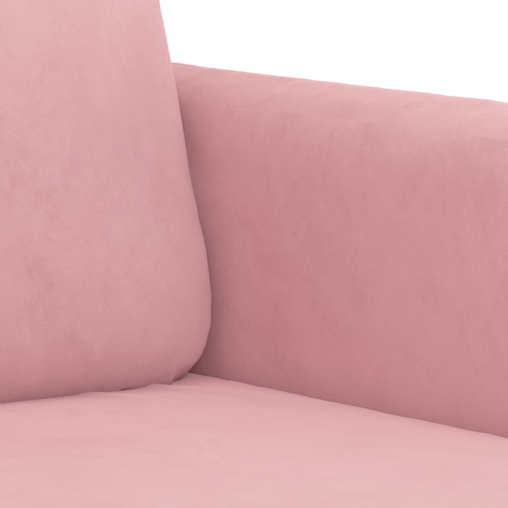 2-dijelni set sofa ružičasti baršunasti