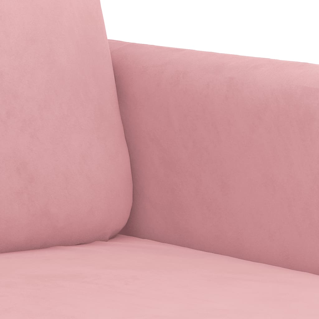 3-dijelni set sofa ružičasti baršunasti
