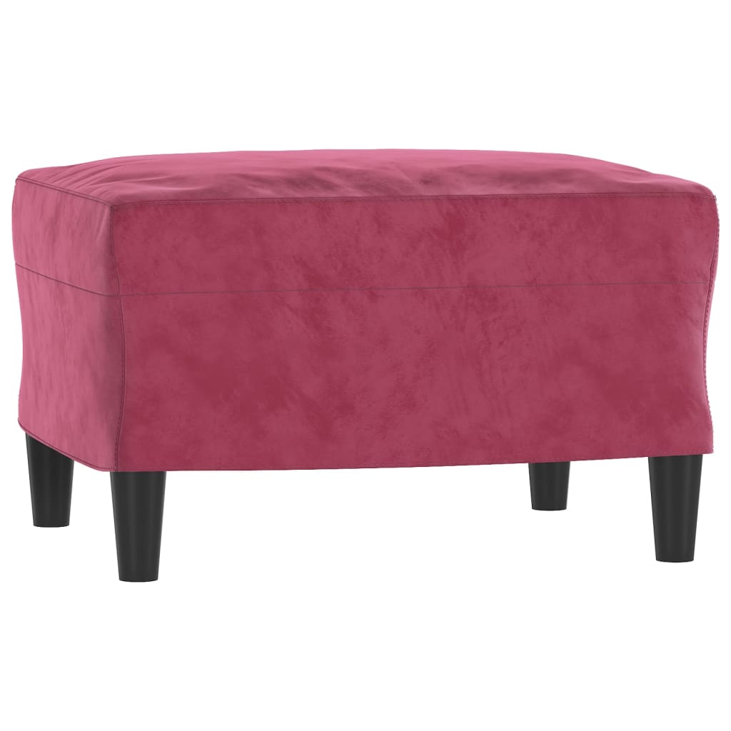 3-dijelni set sofa crvena boja vina baršunasti