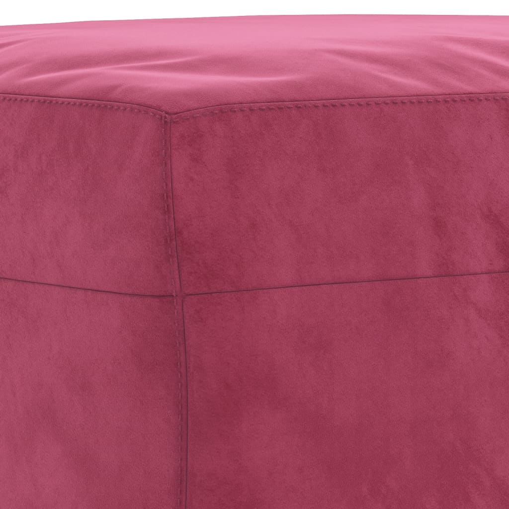 3-dijelni set sofa crvena boja vina baršunasti