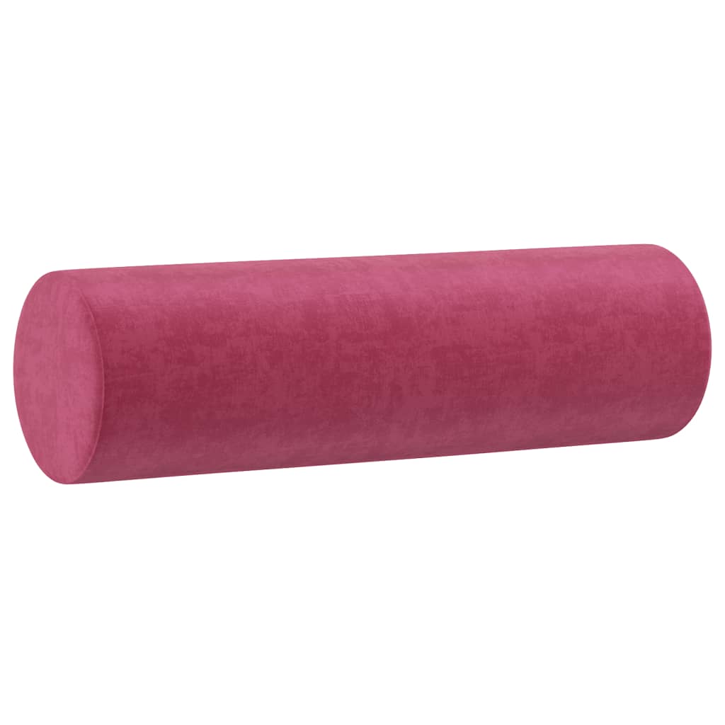3-dijelni set sofa s jastucima crvena boja vina baršunasti