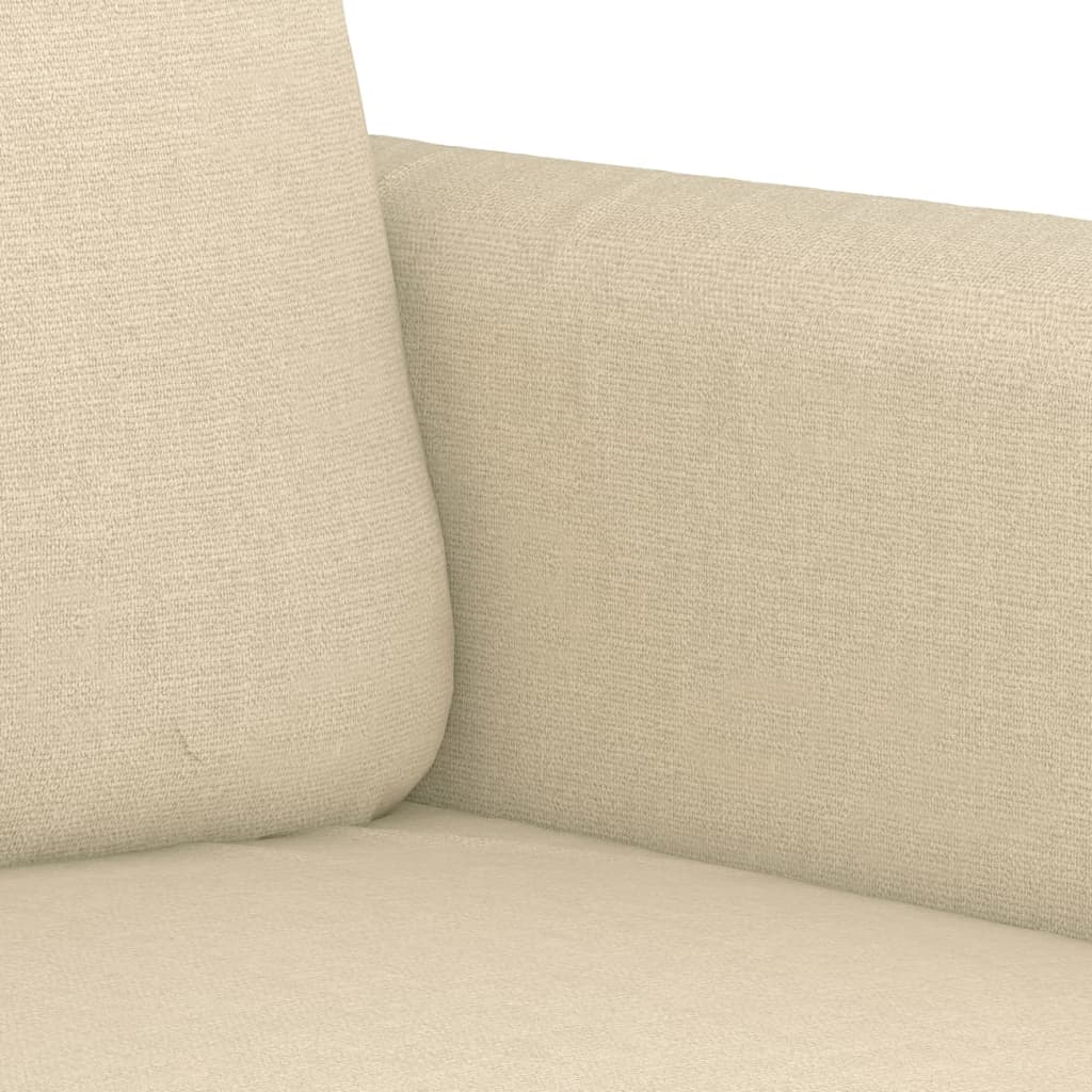 4-dijelni set sofa s jastucima krem od tkanine