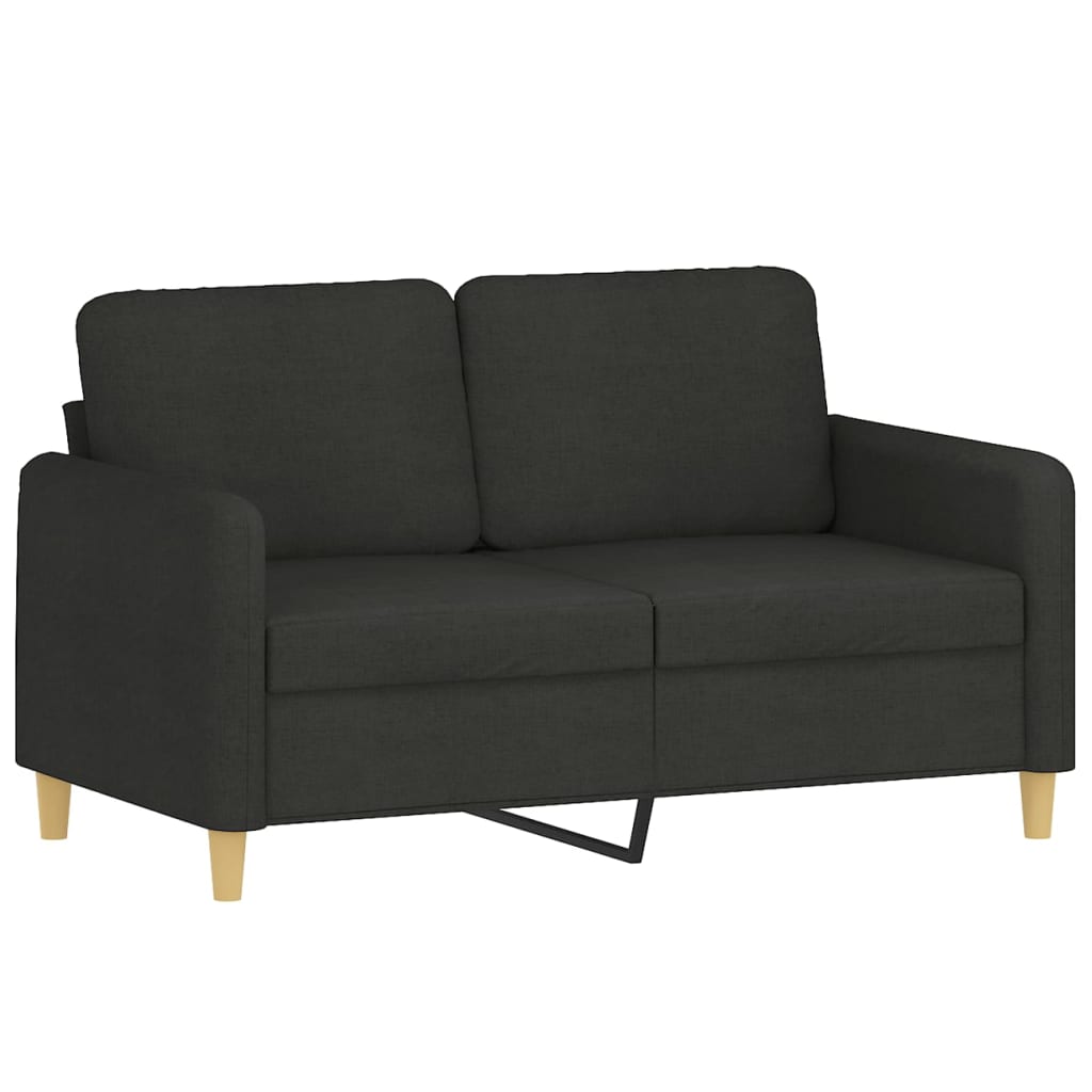 3-dijelni set sofa s jastucima crni od mikrovlakana