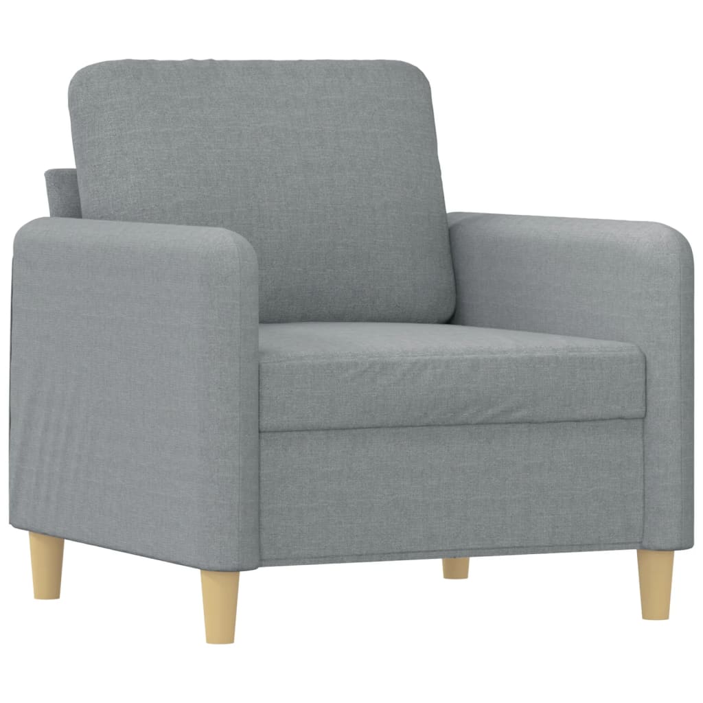 4-dijelni set sofa s jastucima svjetlosivi od tkanine