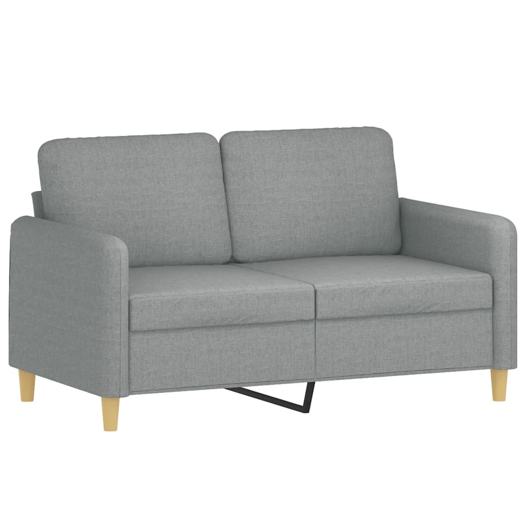 4-dijelni set sofa s jastucima svjetlosivi od tkanine
