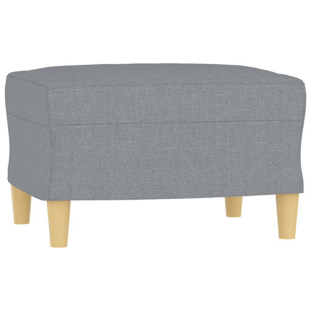4-dijelni set sofa s jastucima svjetlosivi od tkanine