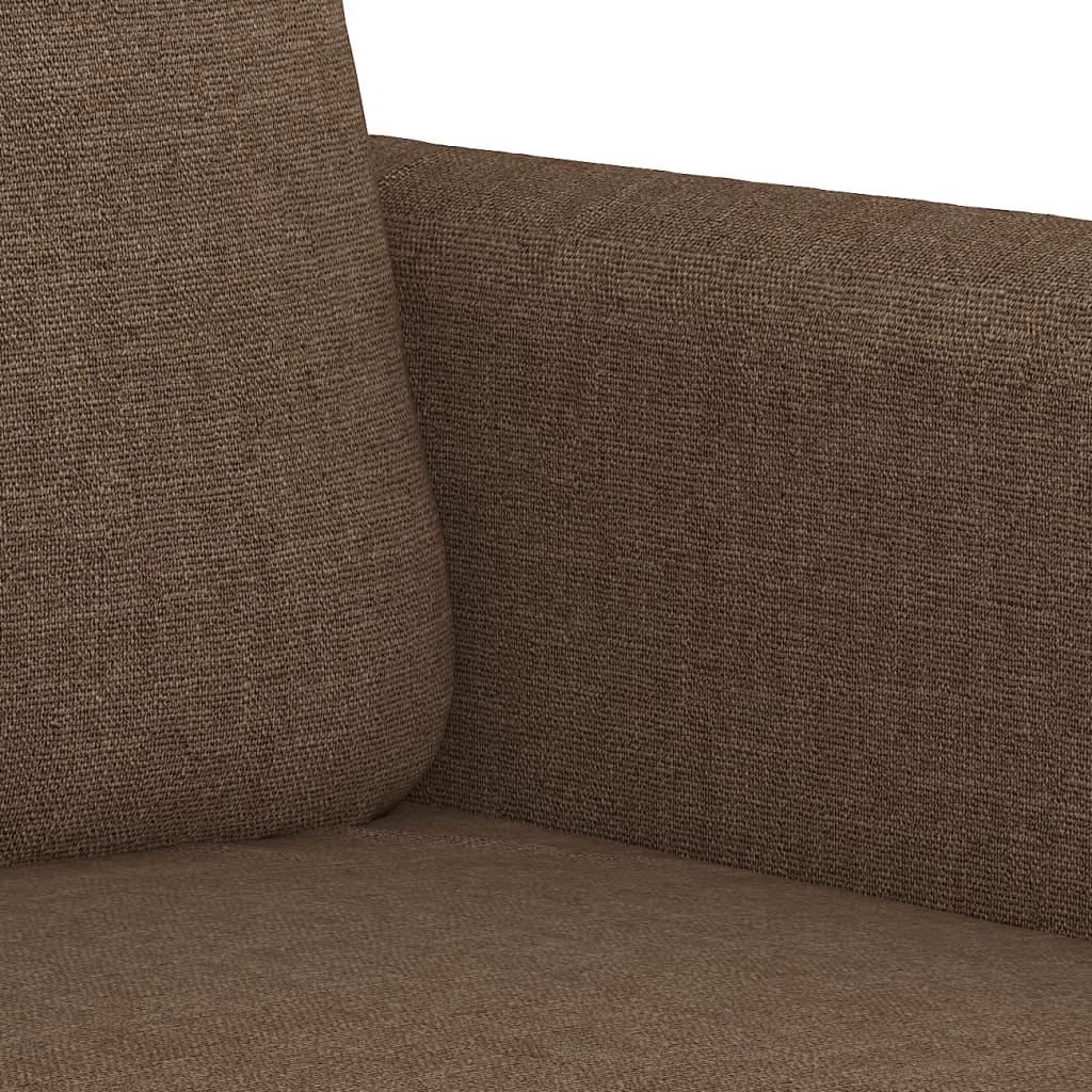 4-dijelni set sofa s jastucima smeđi od tkanine