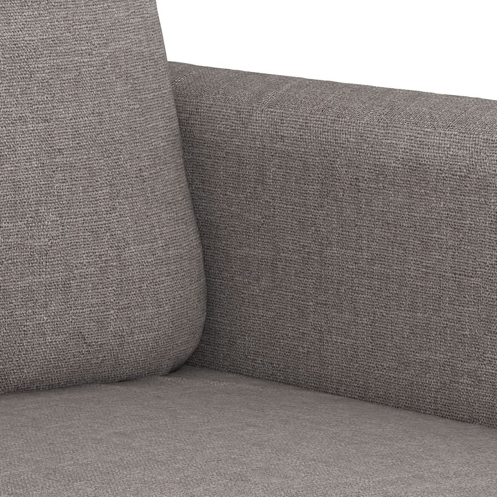 4-dijelni set sofa s jastucima smeđesivi od tkanine
