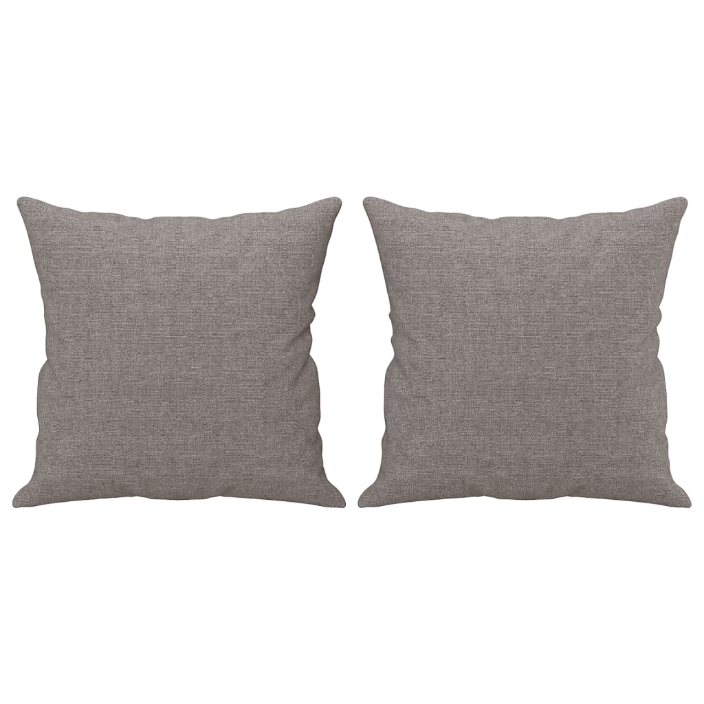 4-dijelni set sofa s jastucima smeđesivi od tkanine
