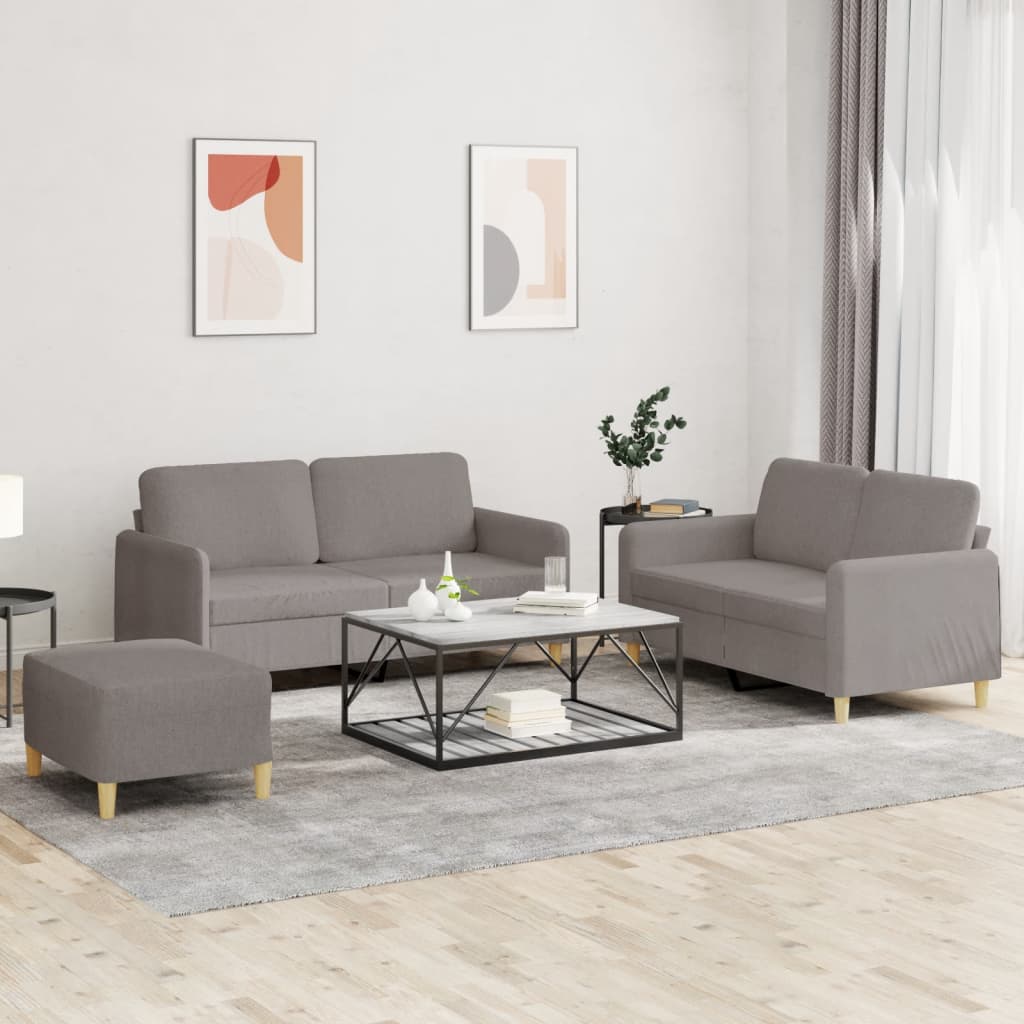 2-dijelni set sofa s jastucima od tkanine