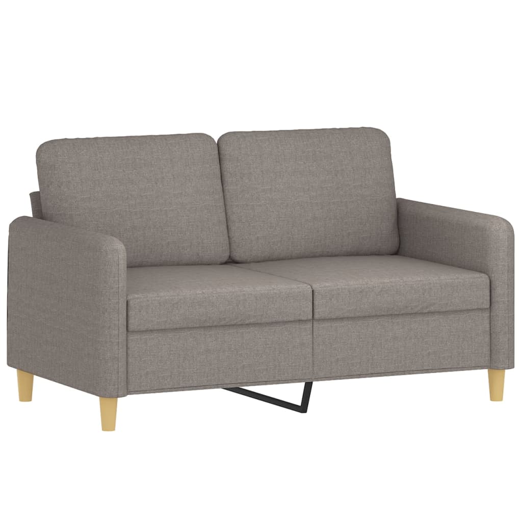 2-dijelni set sofa s jastucima smeđesivi od tkanine