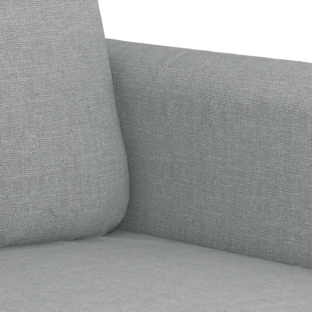 3-dijelni set sofa s jastucima svjetlosivi od tkanine