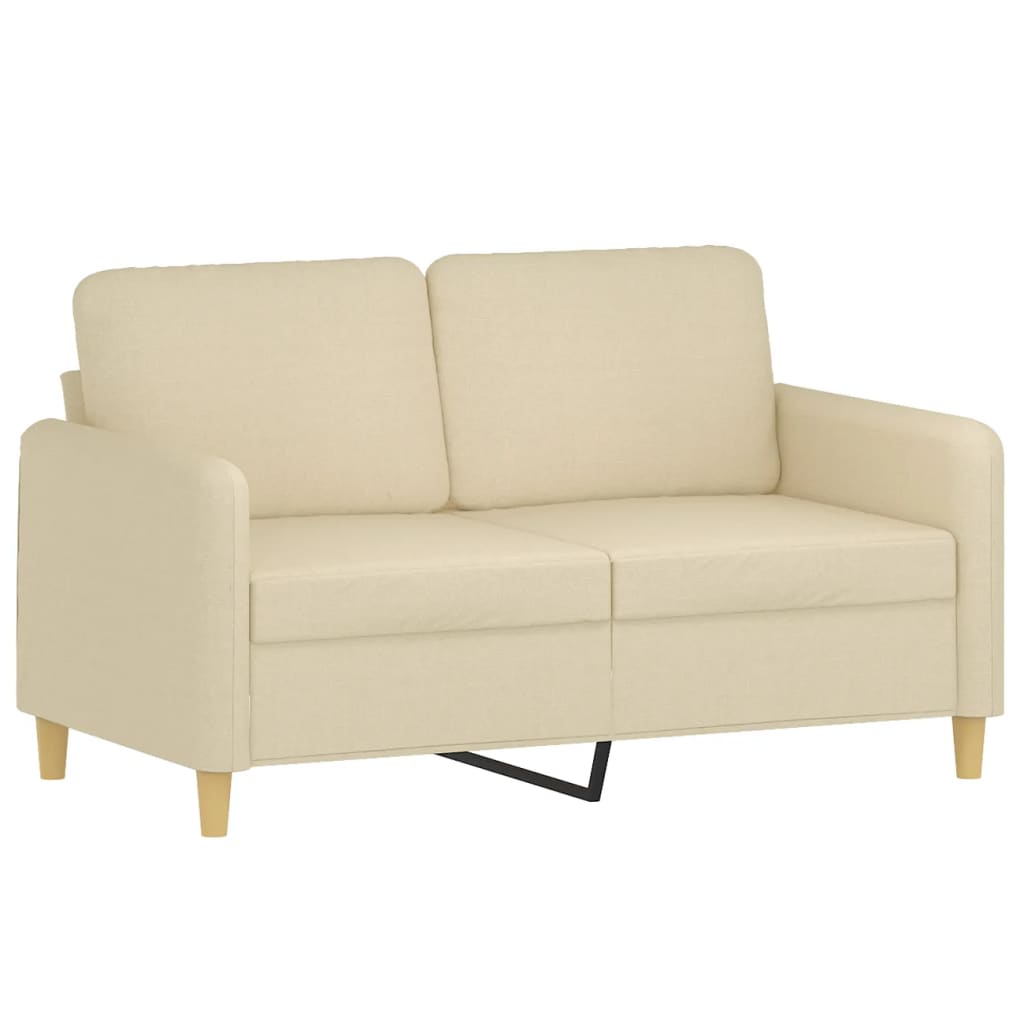 3-dijelni set sofa s jastucima krem od mikrovlakana