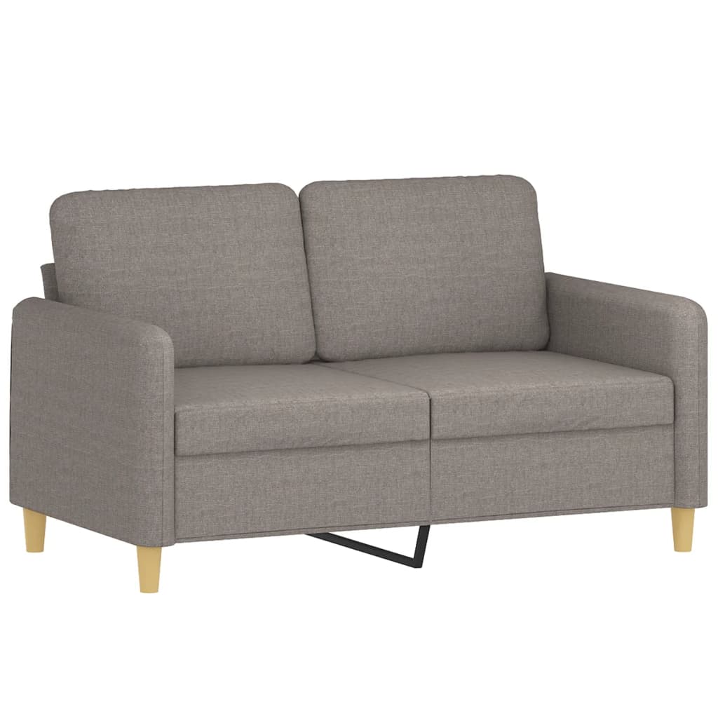 2-dijelni set sofa s jastucima smeđesivi od tkanine
