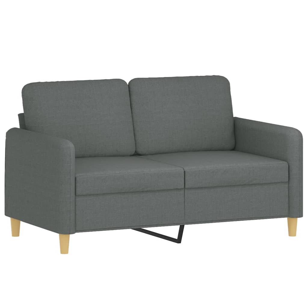 3-dijelni set sofa s jastucima tamnosivi od tkanine