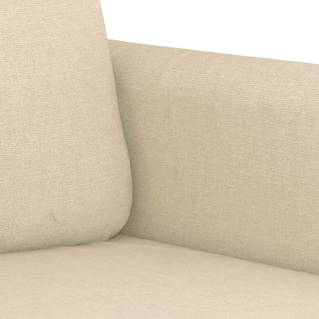 3-dijelni set sofa s jastucima krem od tkanine