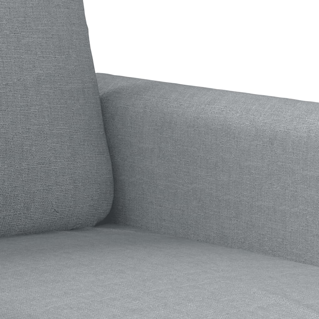 2-dijelni set sofa s jastucima svjetlosivi od tkanine