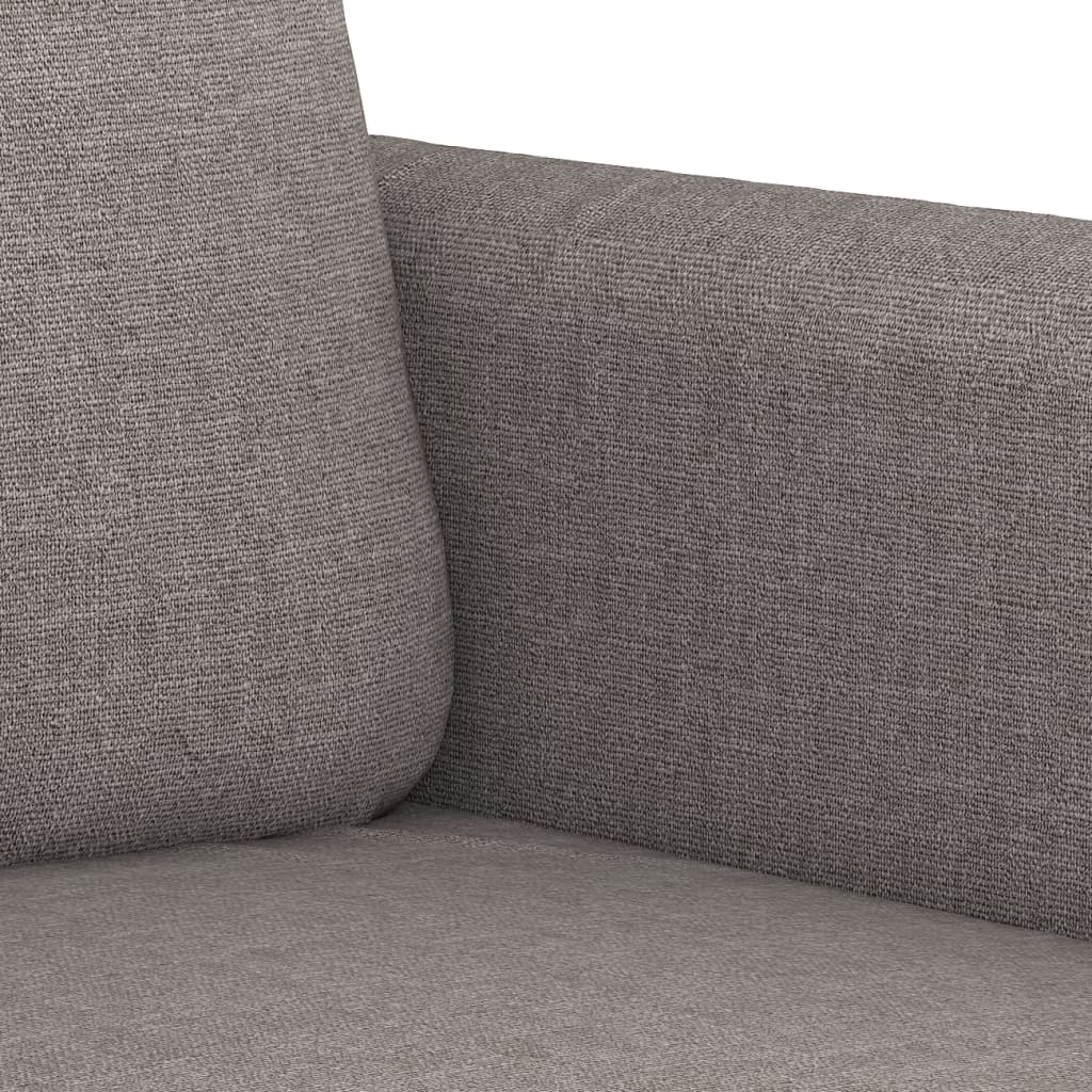 2-dijelni set sofa s jastucima smeđesivi od tkanine