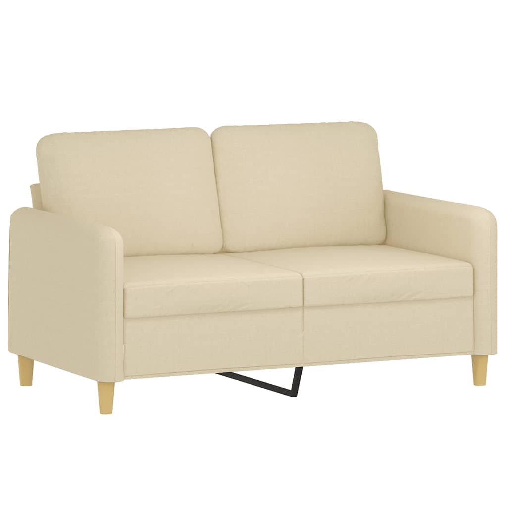 3-dijelni set sofa s jastucima krem od mikrovlakana